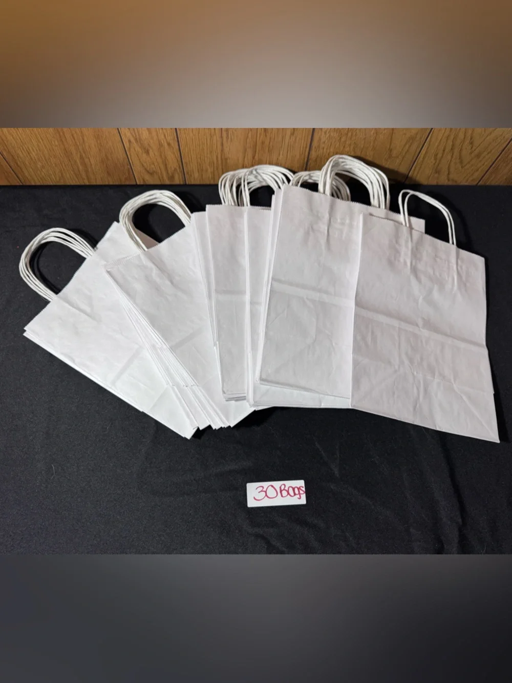 White‎ Party Gift Bags with Handles - Pack of 30